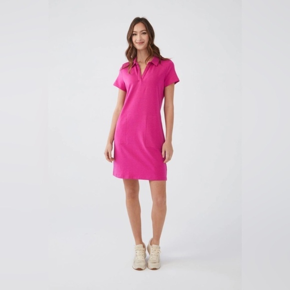 FDJ FRENCH DRESSING MAGENTA‎ POLO DRESS NWT